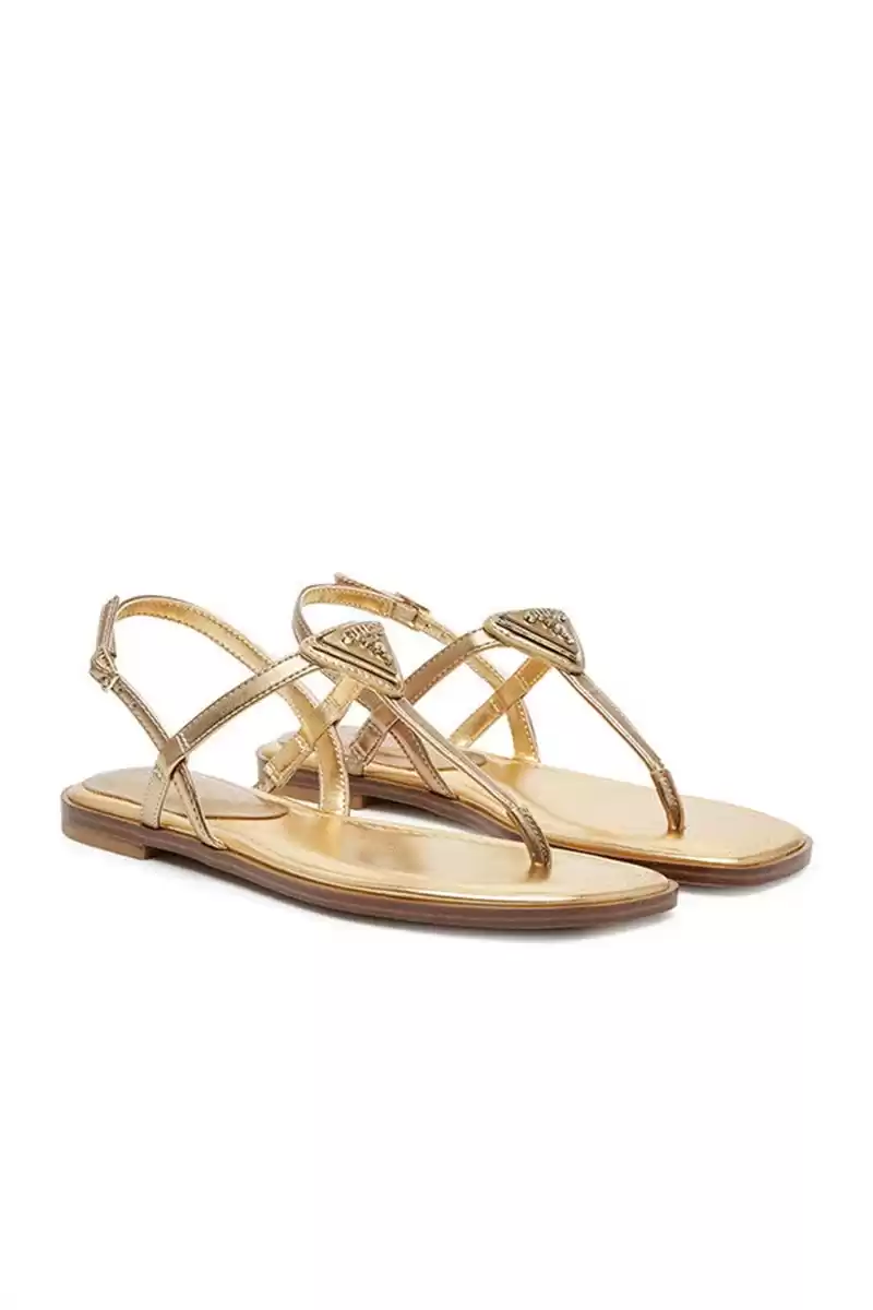Guess Kadın Kahverengi Rainey Bronz Lame Parmak Arası Sandal