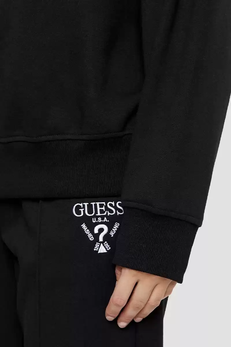 Guess Kadın Roberta Logolu Siyah Sweatshirt