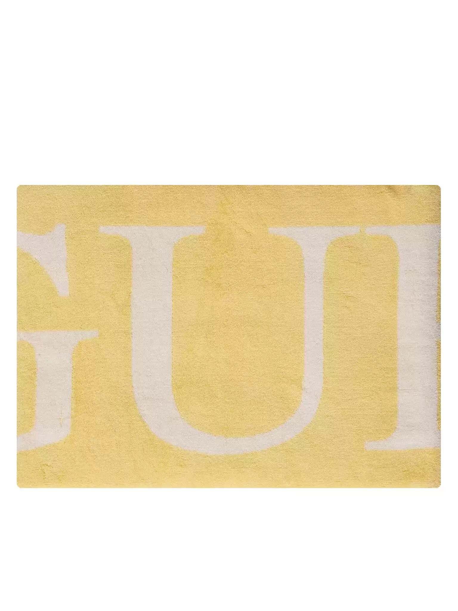 Guess Kadın Sarı Jakarlı Çerçeveli Plaj Havlusu