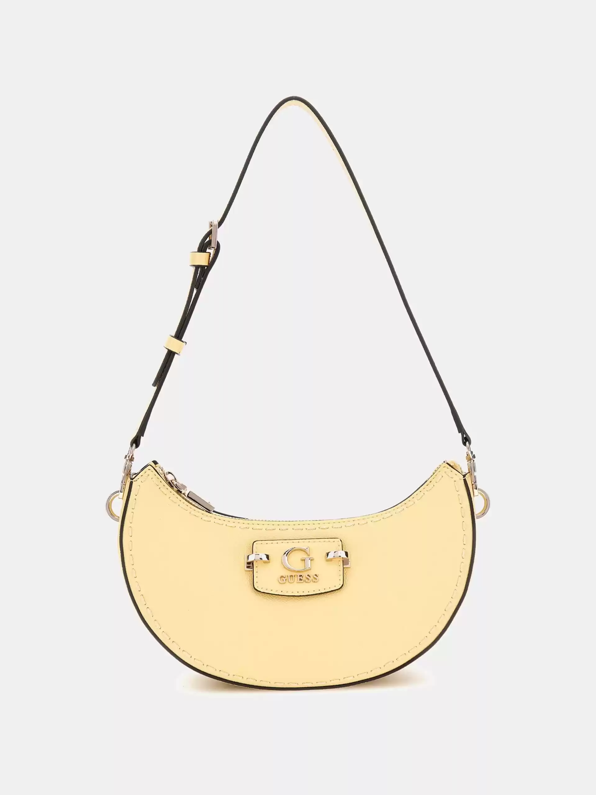 Guess Kadın Sarı Nastra Üstten Fermuarlı Omuz Çantası