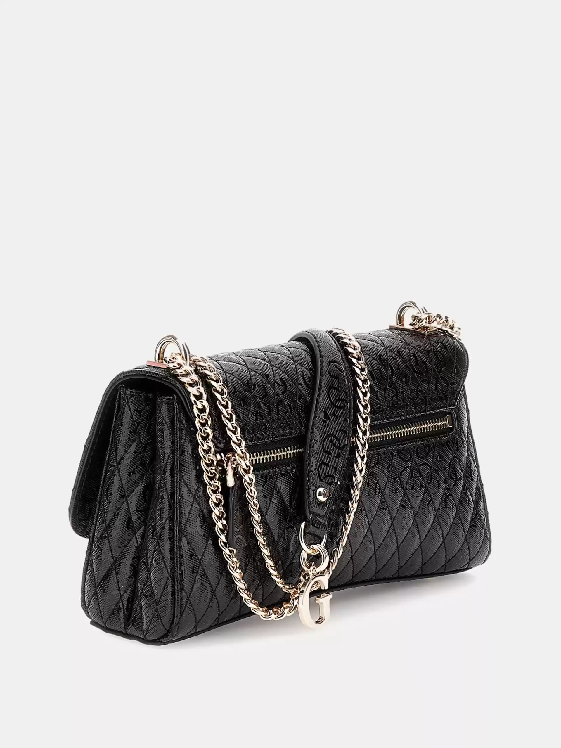 Guess Kadın Siyah Betula Dönüştürülebilir Flap Crossbody Çan
