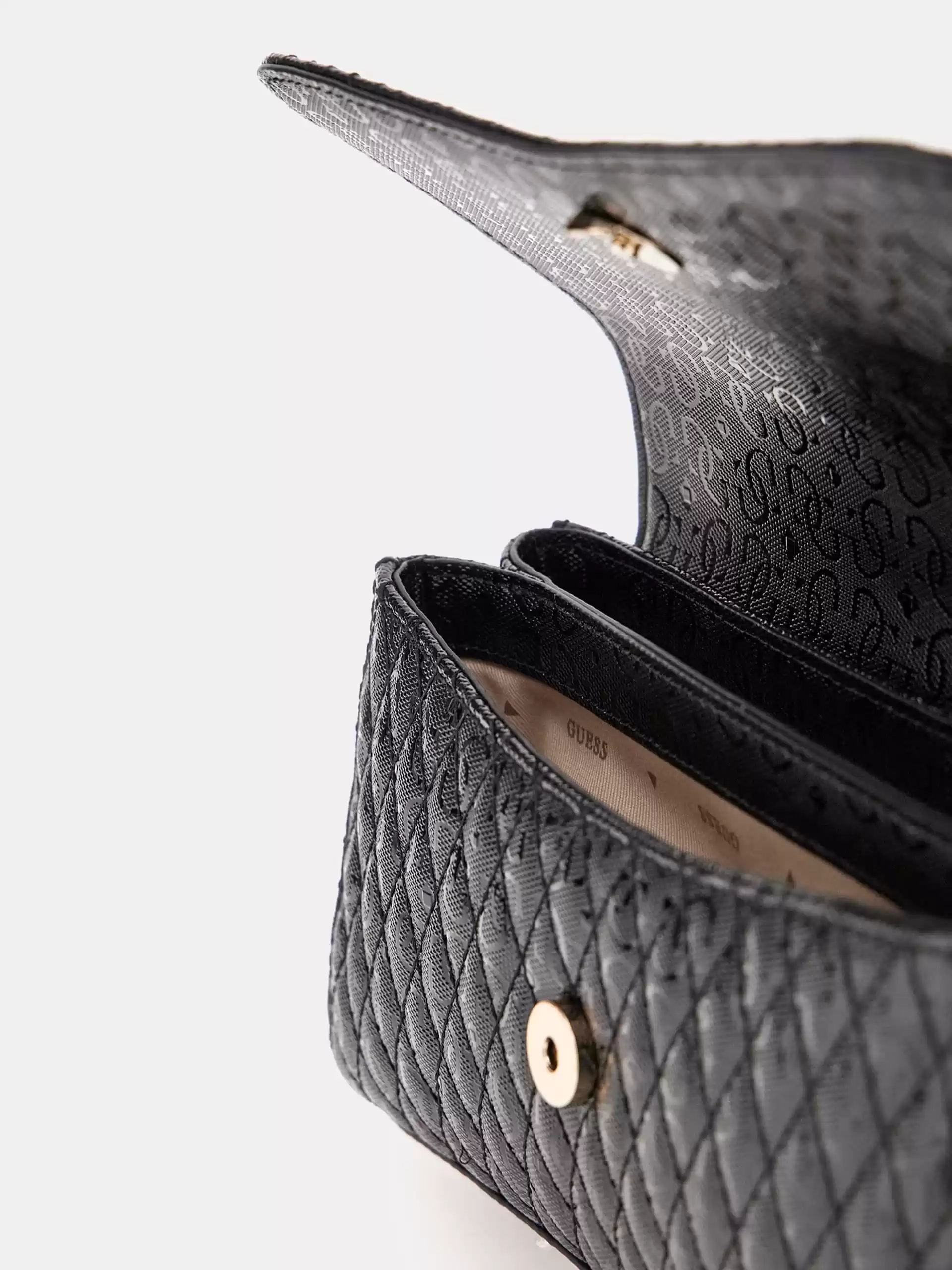 Guess Kadın Siyah Betula Dönüştürülebilir Flap Crossbody Çan