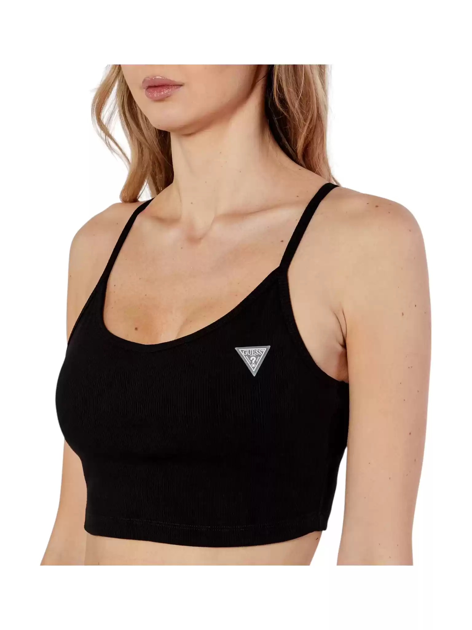Guess Kadın Siyah Crocus Ribana Spor Sütyen