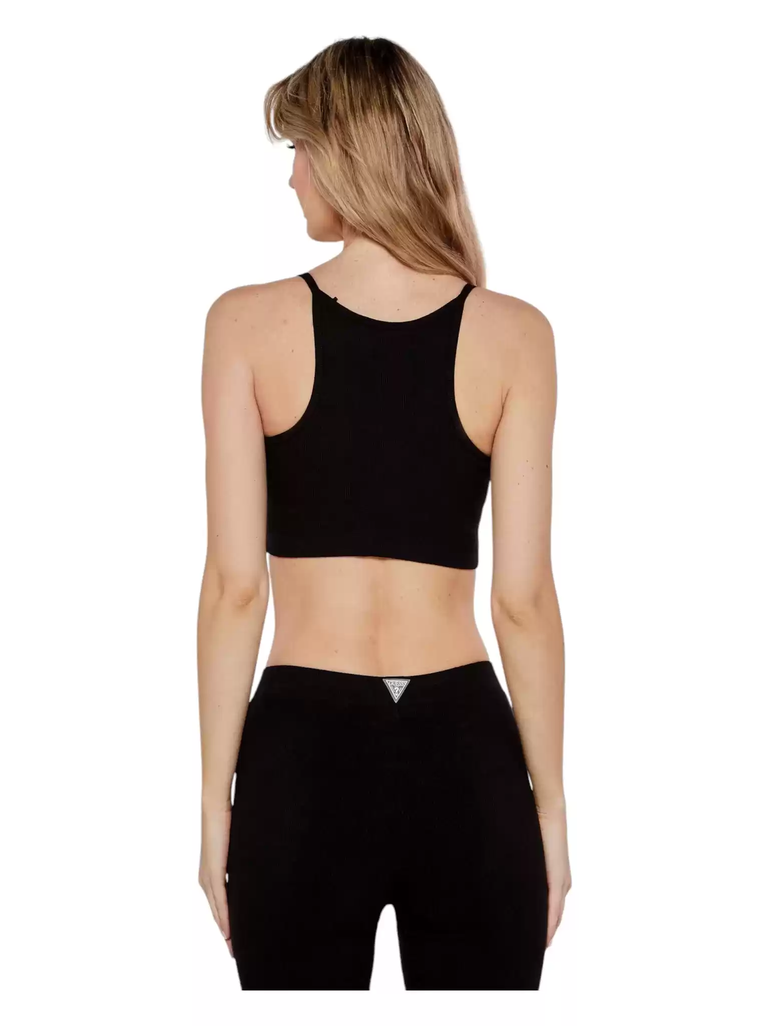 Guess Kadın Siyah Crocus Ribana Spor Sütyen