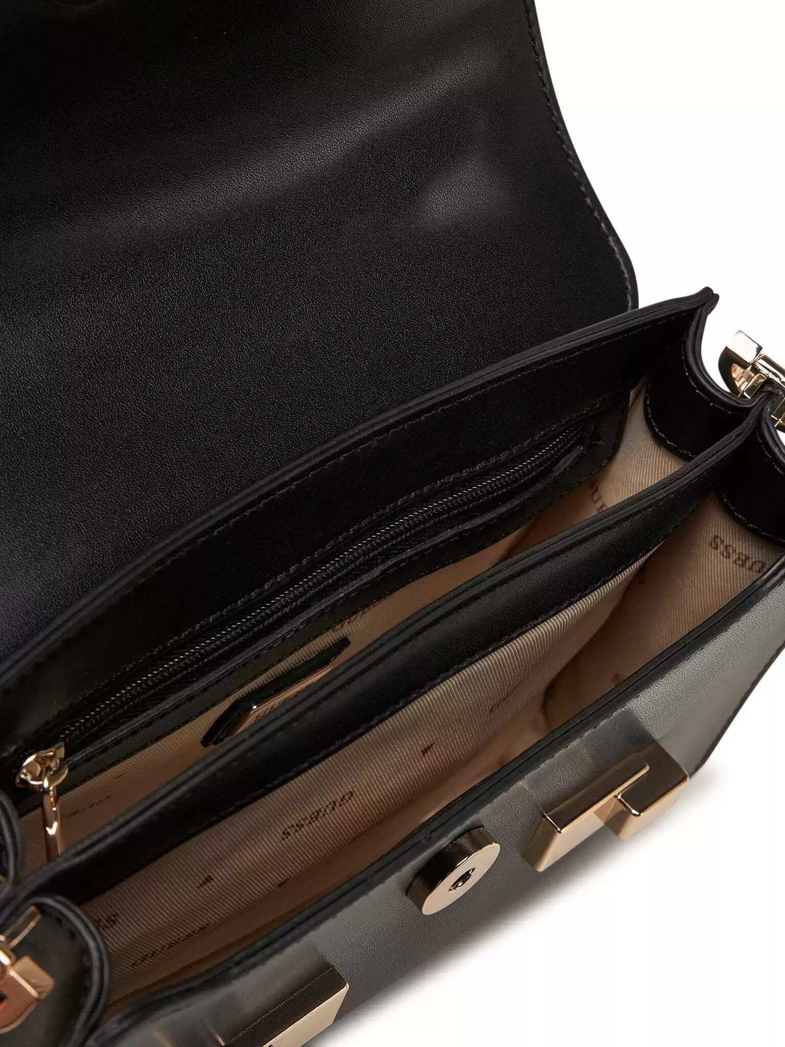 Guess Kadın Siyah Eco Aldith Mini El Saplı Flap Çanta