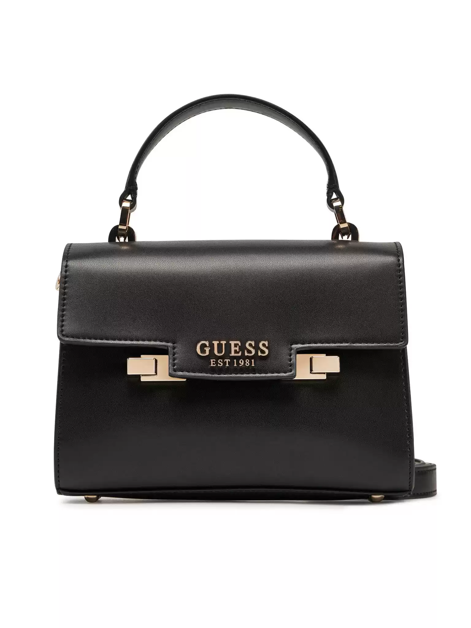Guess Kadın Siyah Eco Aldith Mini El Saplı Flap Çanta