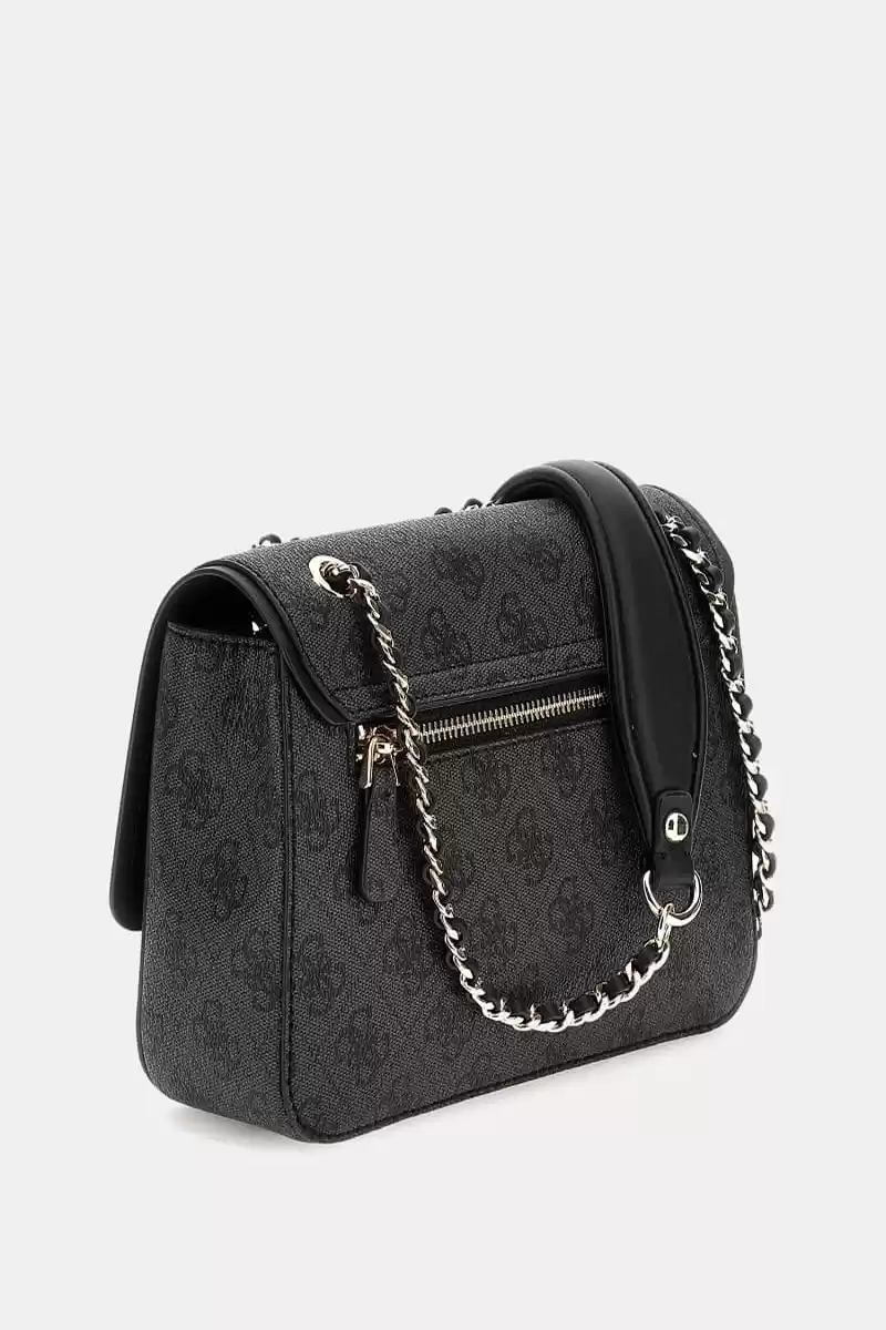 Guess Kadın Antrasit Izzy 4G Logolu Mini Askılı Çanta