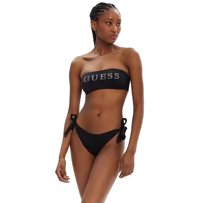 Guess Kadın Siyah Logolu Bikini Üst
