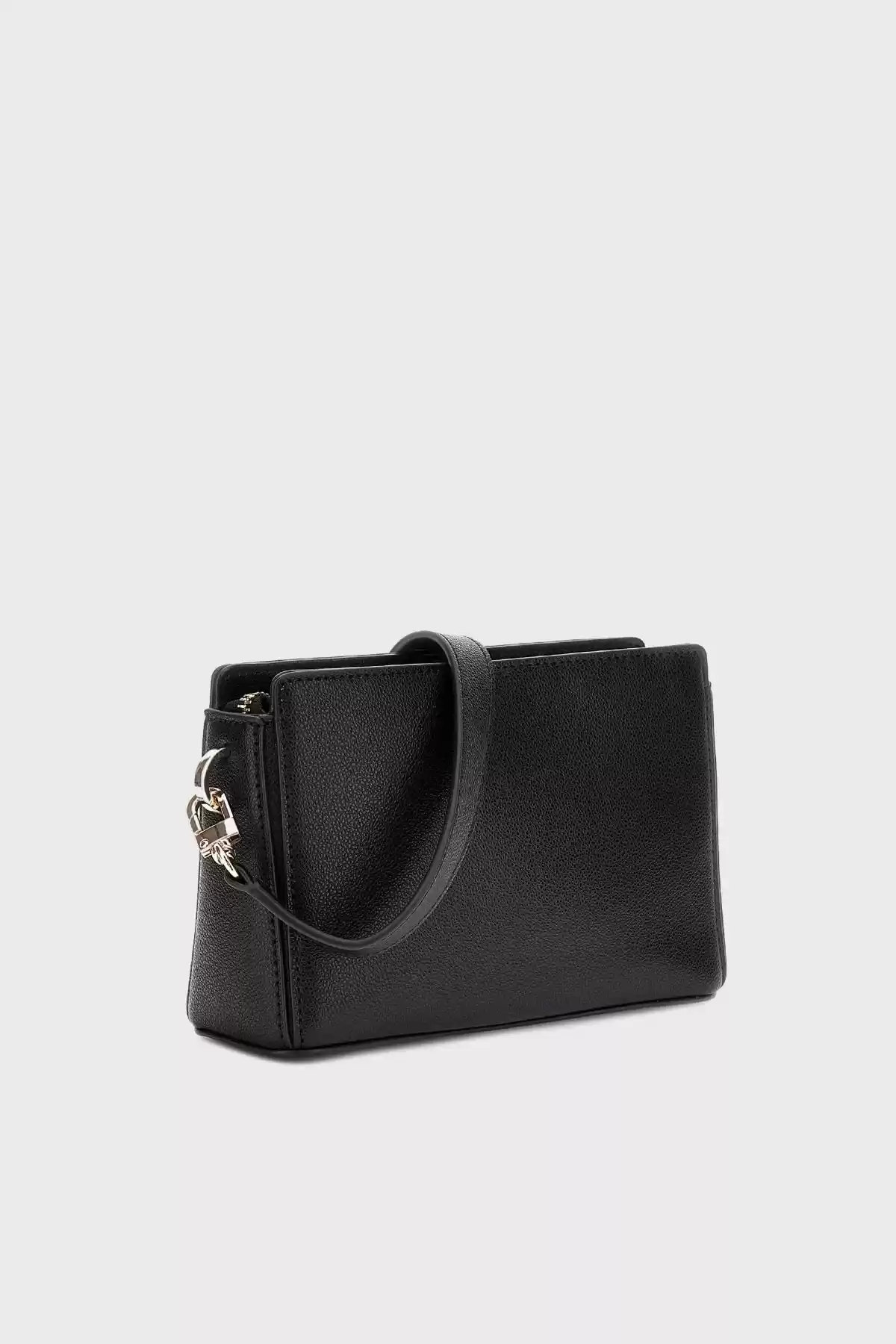 Guess Kadın Siyah Nastra Mini Üstten Fermuarlı Crossbody Çan