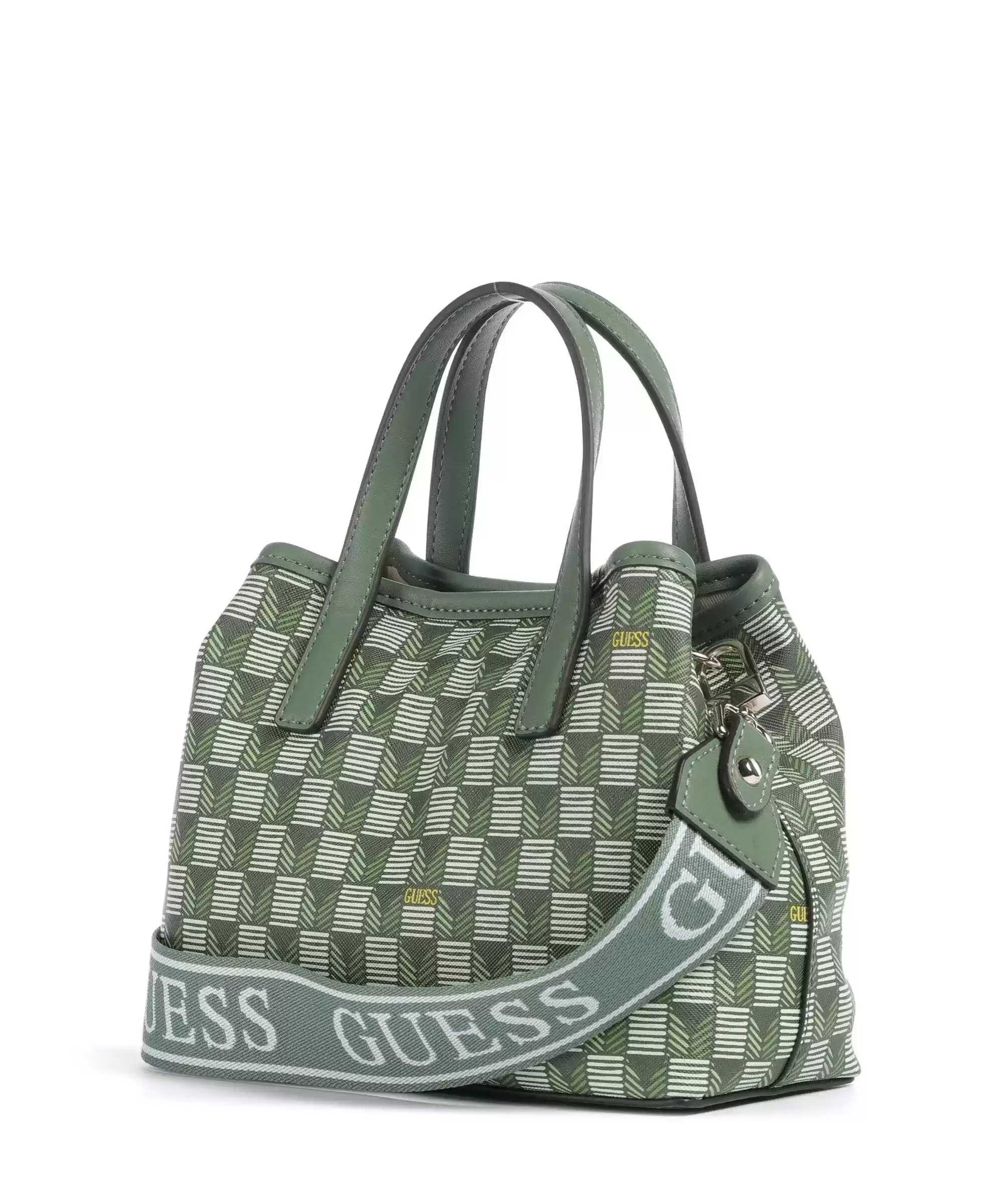 Guess Kadın Yeşil G Wave Geometrik Desenli Çapraz Çanta