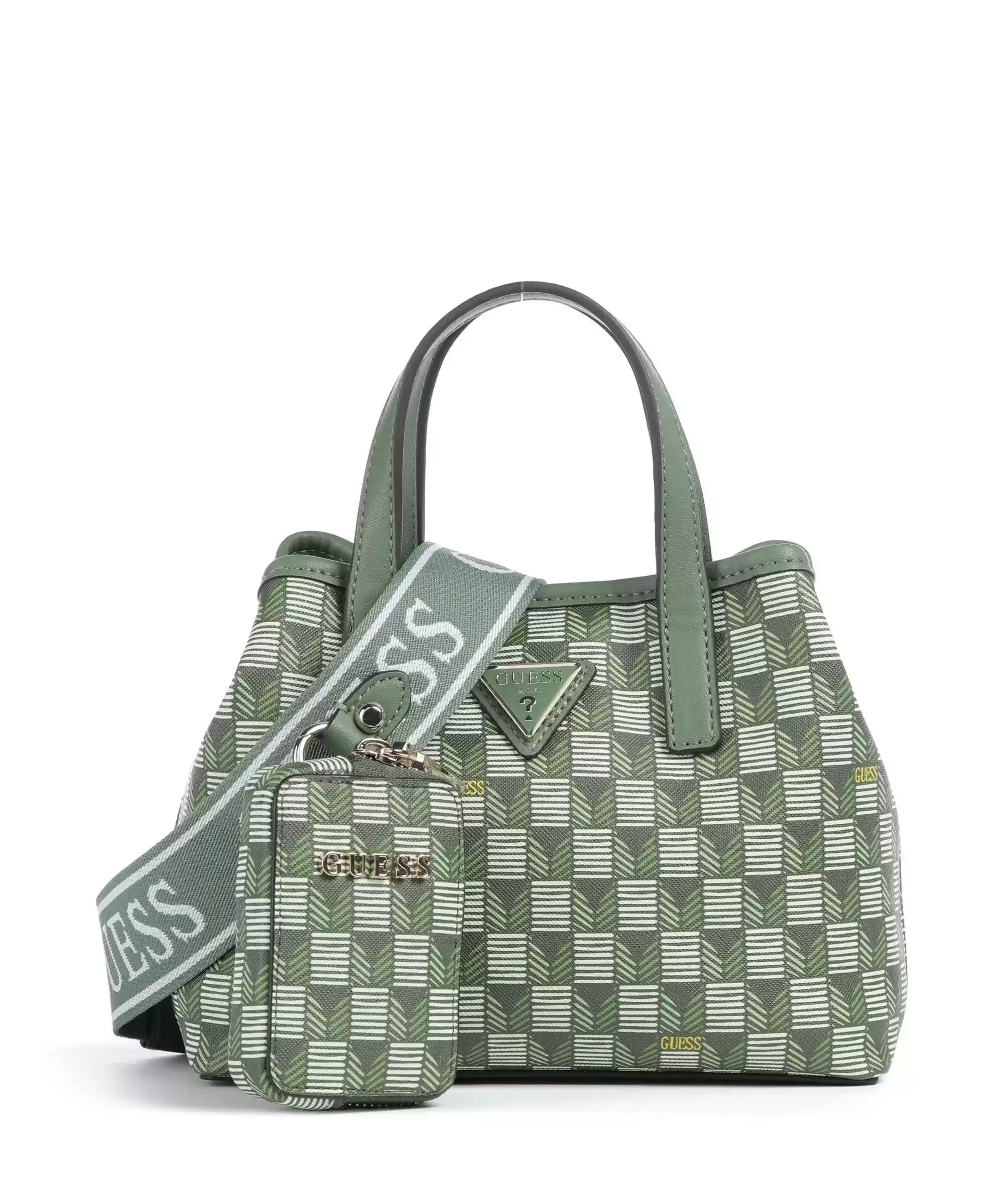 Guess Kadın Yeşil G Wave Geometrik Desenli Çapraz Çanta