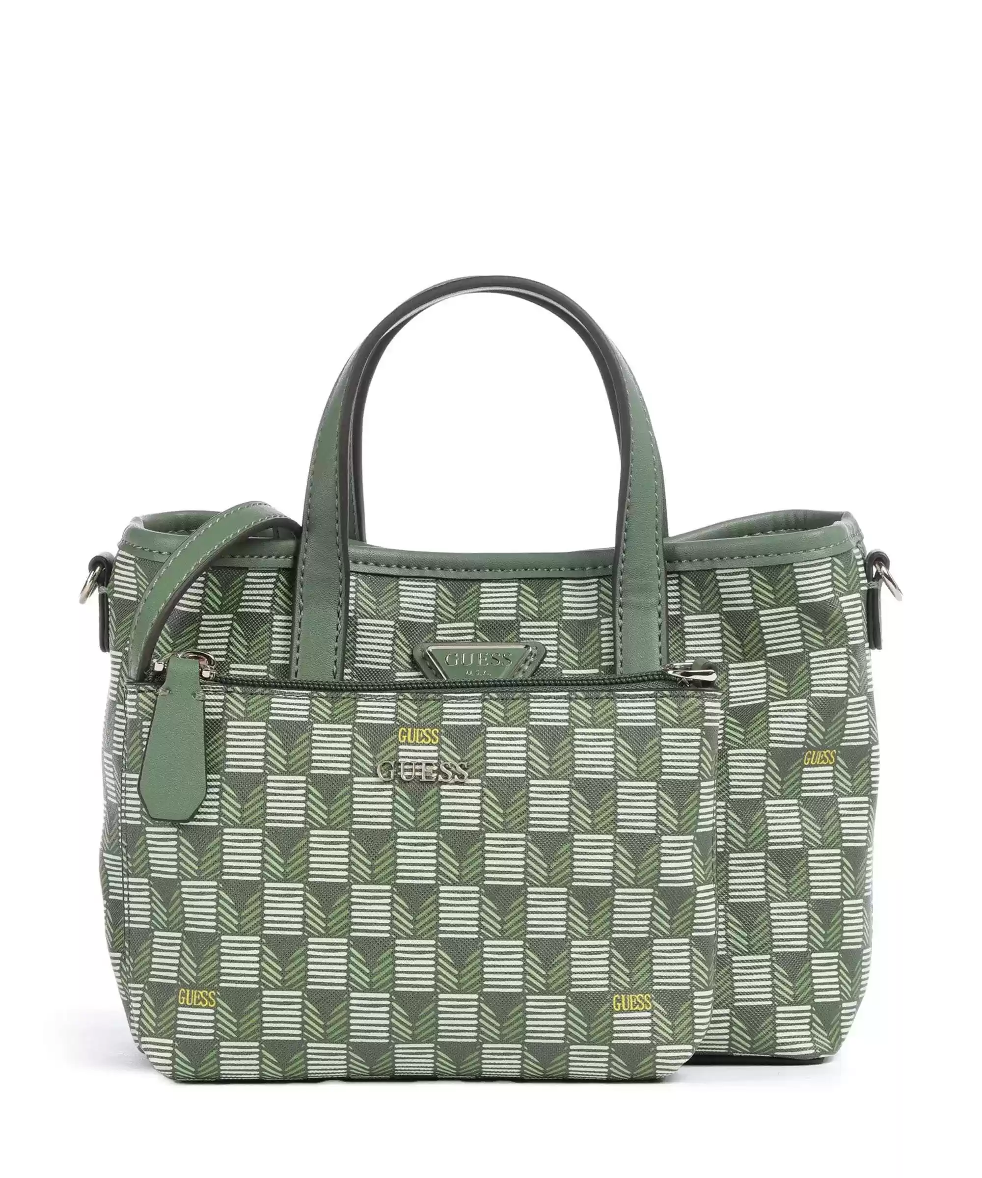 Guess Kadın Yeşil G Wave Geometrik Desenli Çapraz Çanta