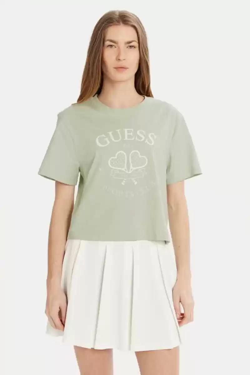 Guess Kadın Yeşil Salaş Tişört