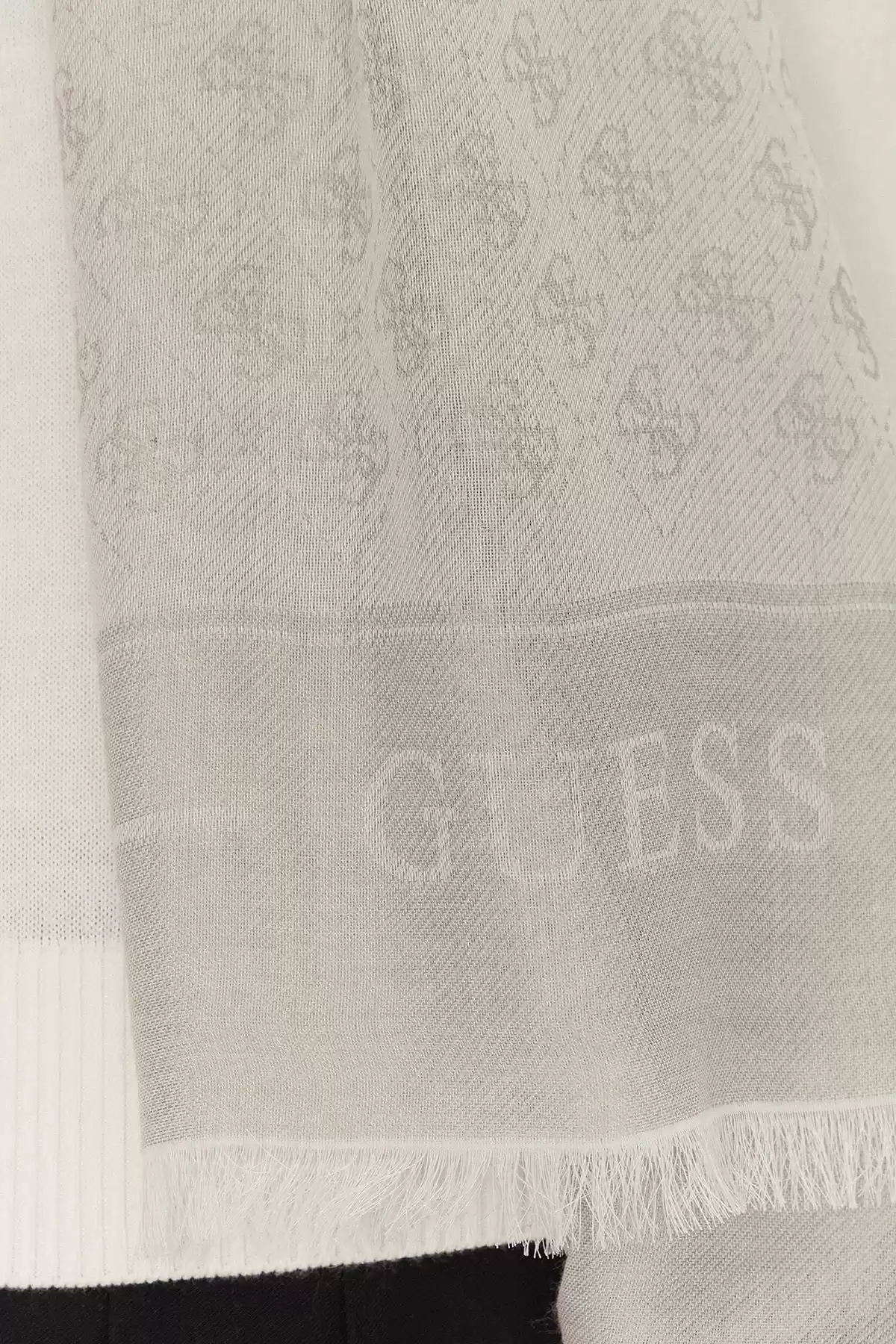 Guess Kadın Kahverengi Zamira Jakarlı Logo Baskılı 80 x 180