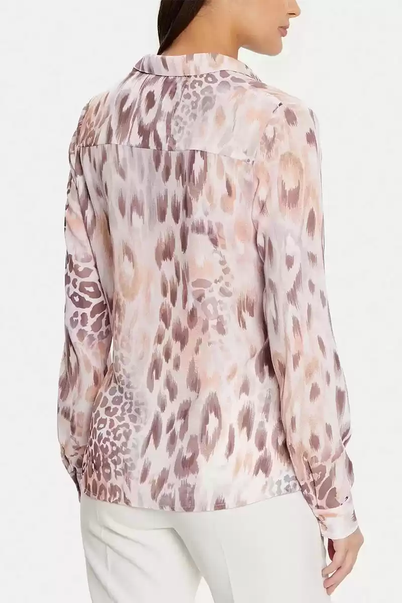 Guess Kadın Zebra Desenli Çok Renkli Gömlek