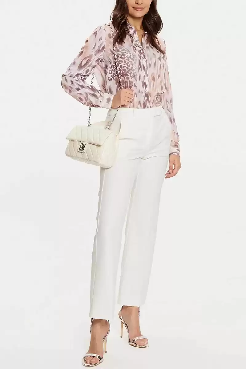 Guess Kadın Zebra Desenli Çok Renkli Gömlek