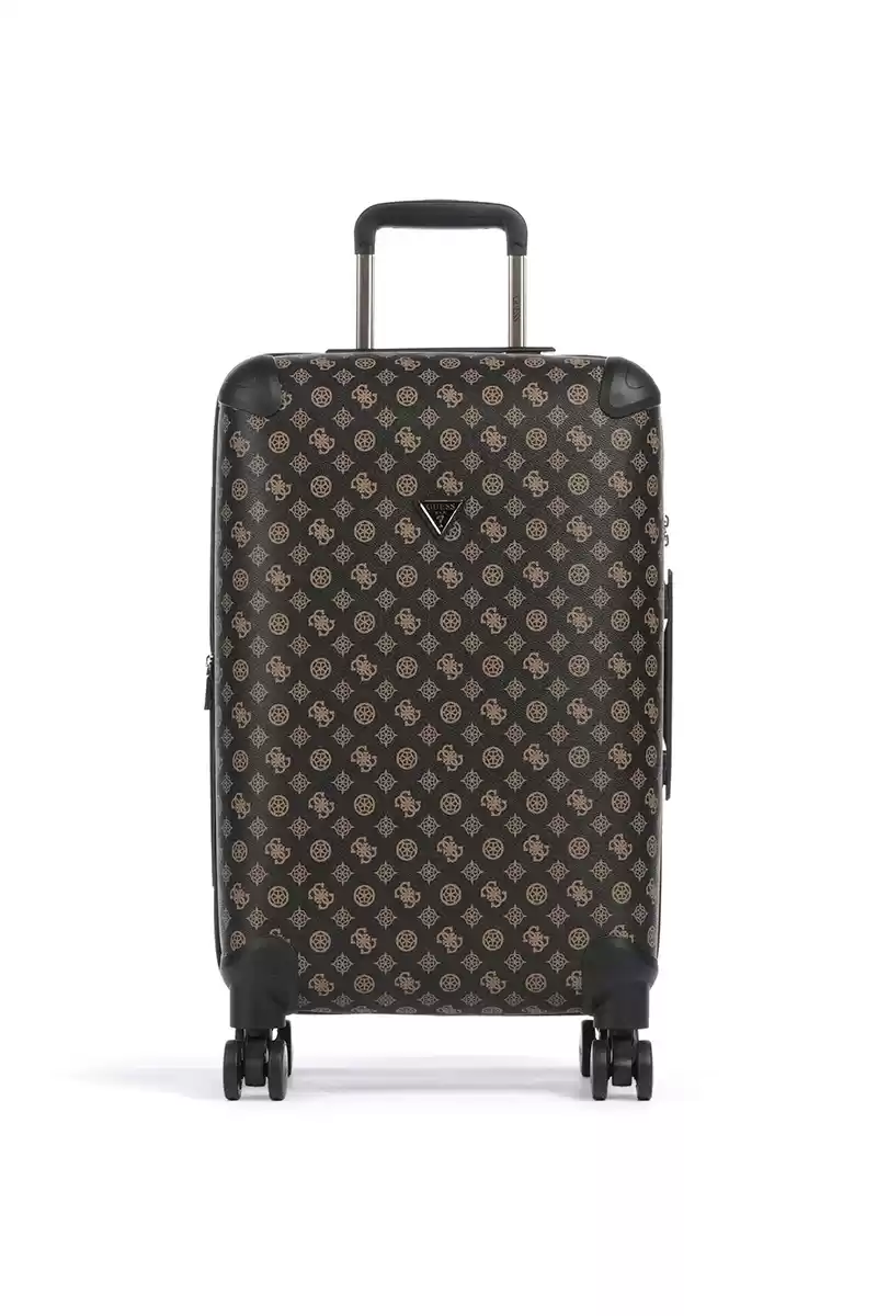 Guess Kahverengi Wilder Spinner 4G Logolu Valiz