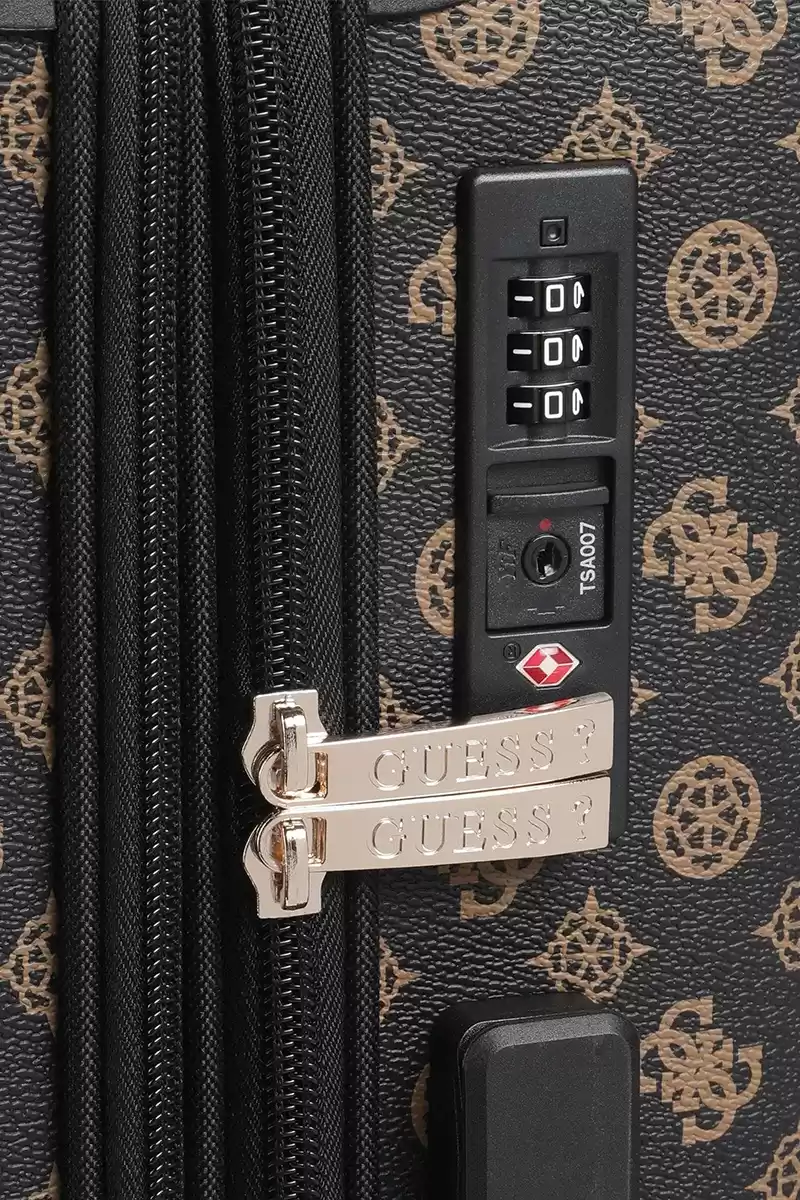 Guess Kahverengi Wilder Spinner 4G Logolu Valiz