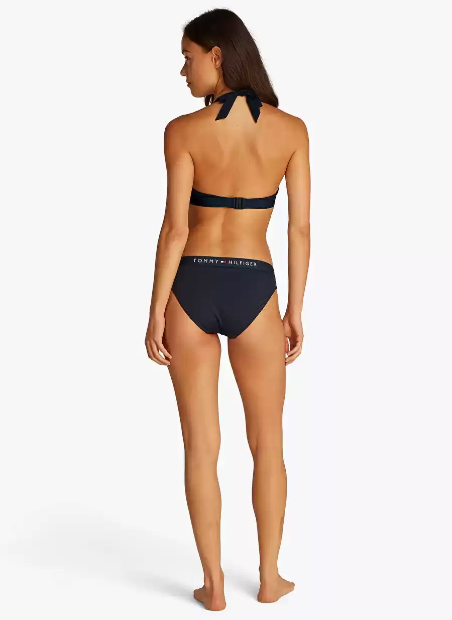 Tommy Hilfiger Kadın Siyah Regular Fit Bikini Üstü
