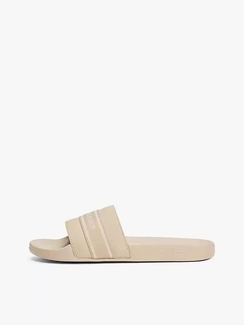 Tommy Hilfiger Kadın  Bej Logolu  Terlik