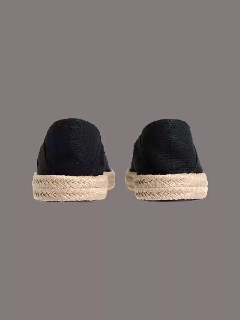 Calvin Klein  Erkek Siyah CK  Logolu  Espadril  Sneaker