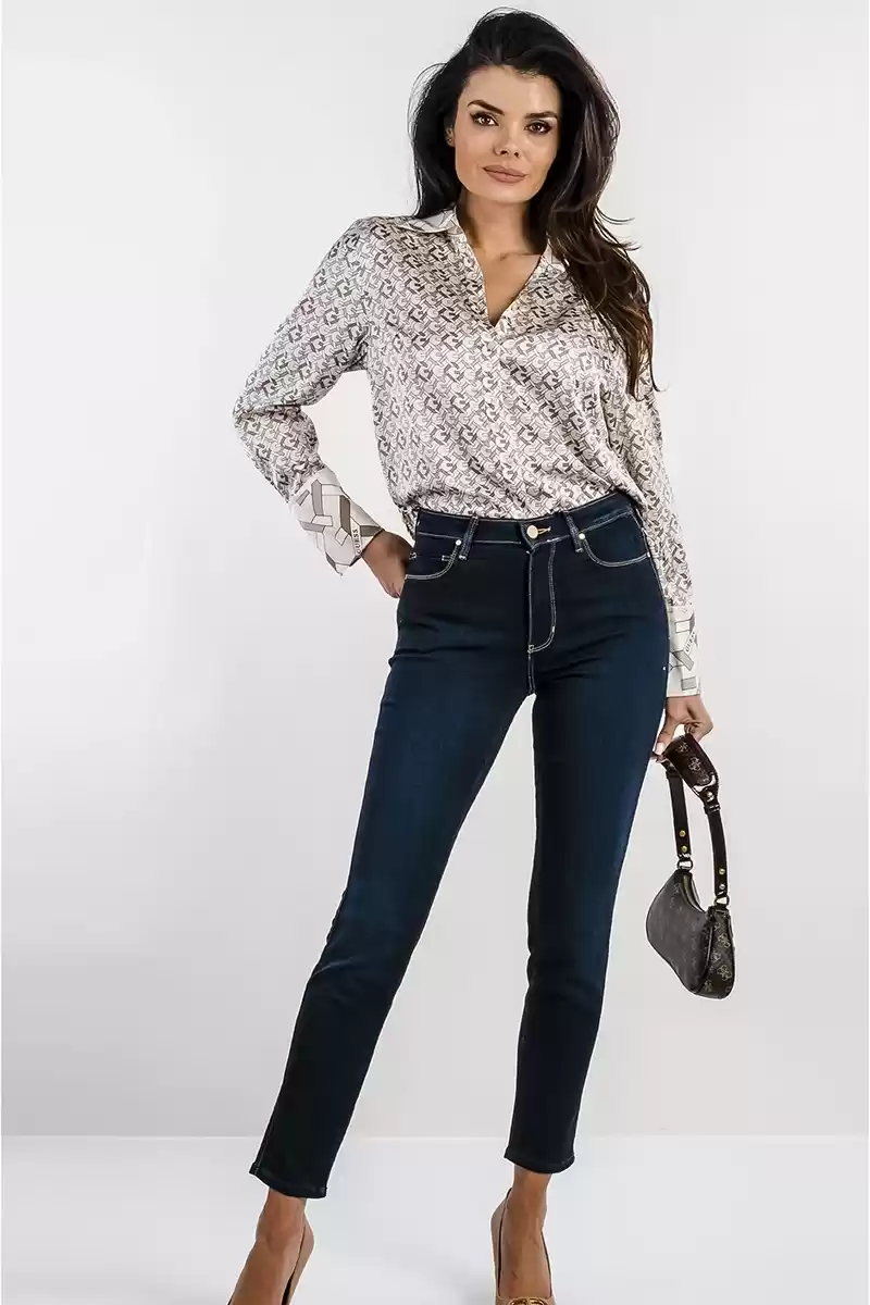 Guess Kadın Logo Baskılı Saten Gömlek
