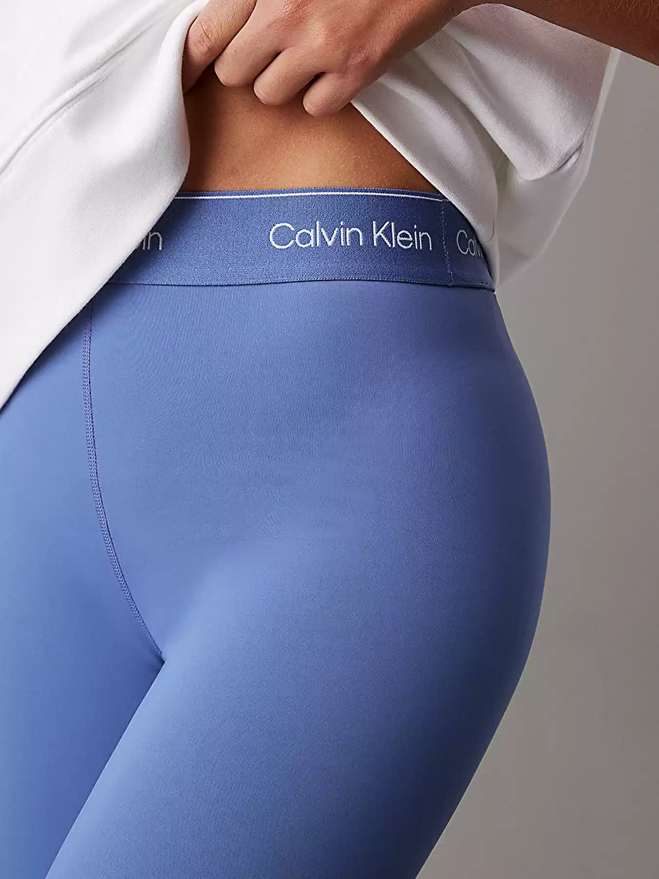 Calvin Klein Kadın Mavi Seamless Logolu Tayt