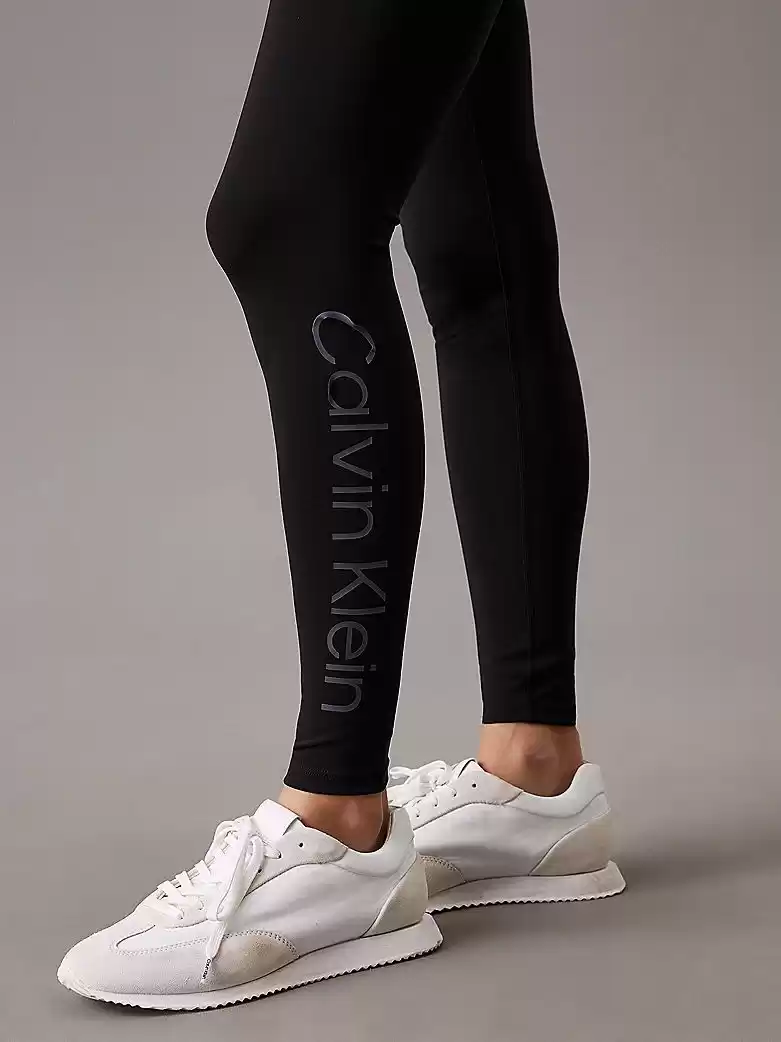 Calvin Klein Kadın Siyah Logolu Tayt
