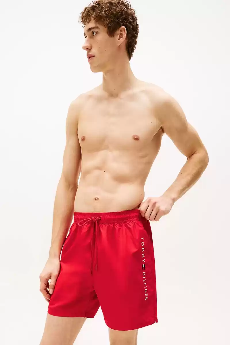 Tommy Hilfiger  Erkek  Kırmızı   Şort Mayo