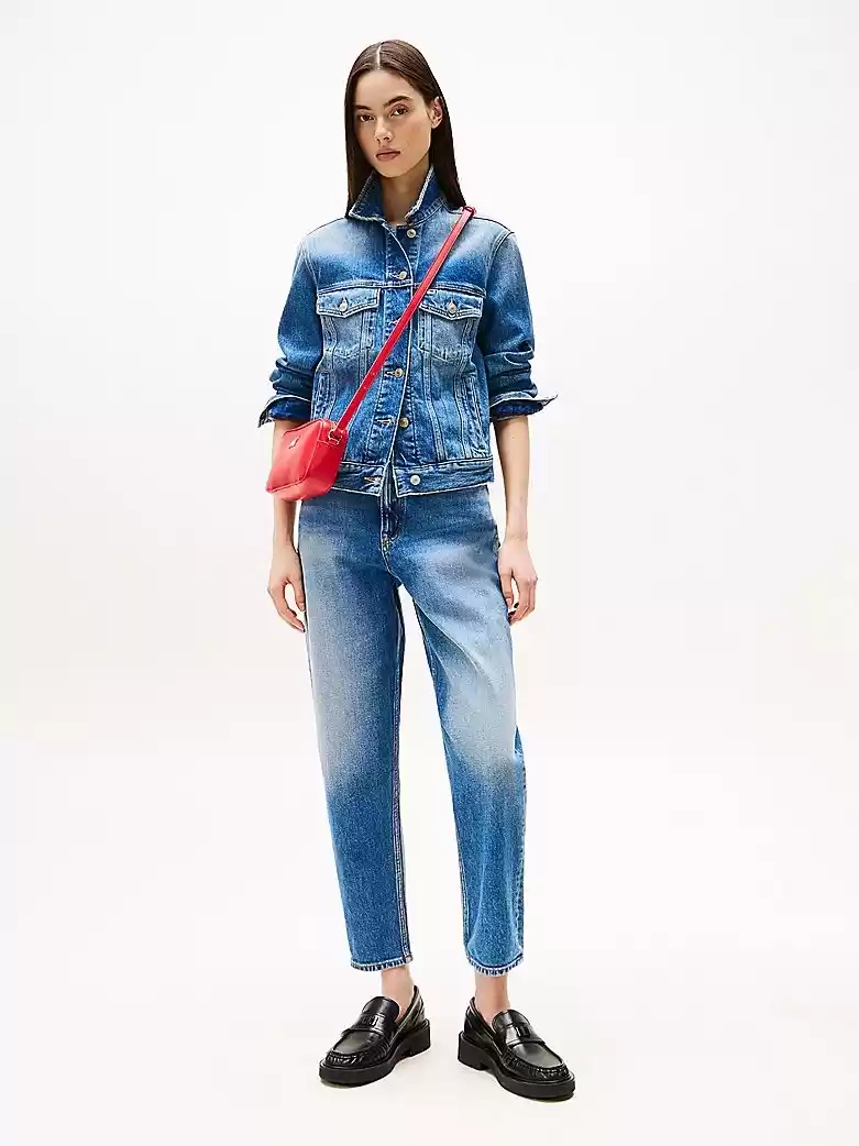 Tommy Hilfiger Kadın  Ultra Yüksek Bel  Mavi Pantolon