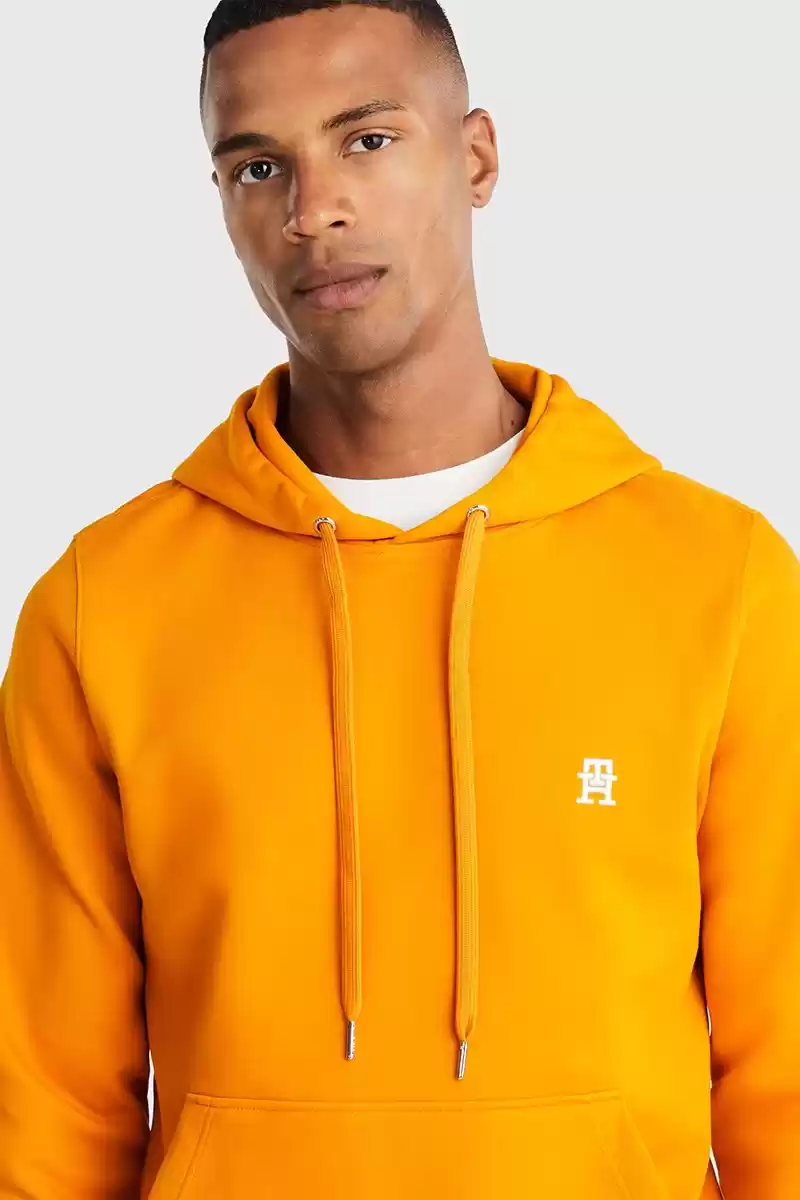 Tommy Hilfiger Erkek Monogram Turuncu Hoodie