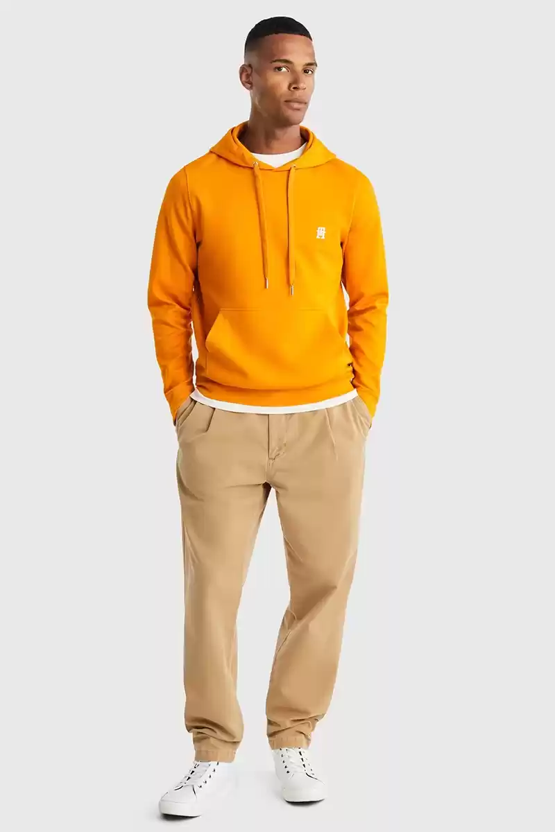 Tommy Hilfiger Erkek Monogram Turuncu Hoodie