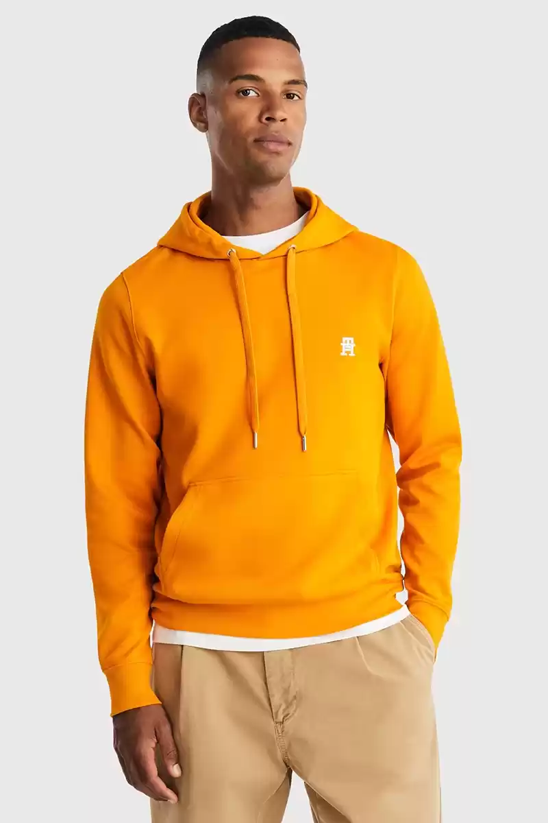 Tommy Hilfiger Erkek Monogram Turuncu Hoodie