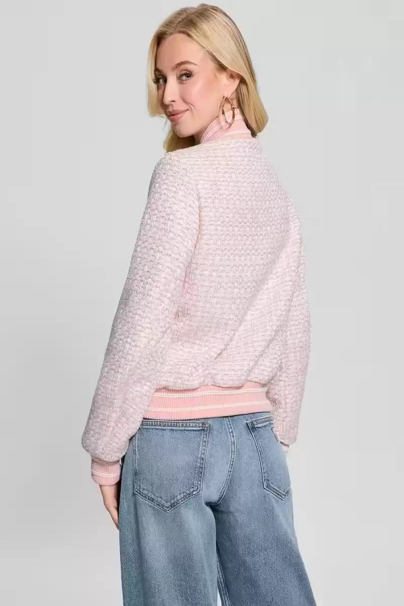 Guess Kadın Pembe Dolgulu Eco Gloria Tüvit Ceket