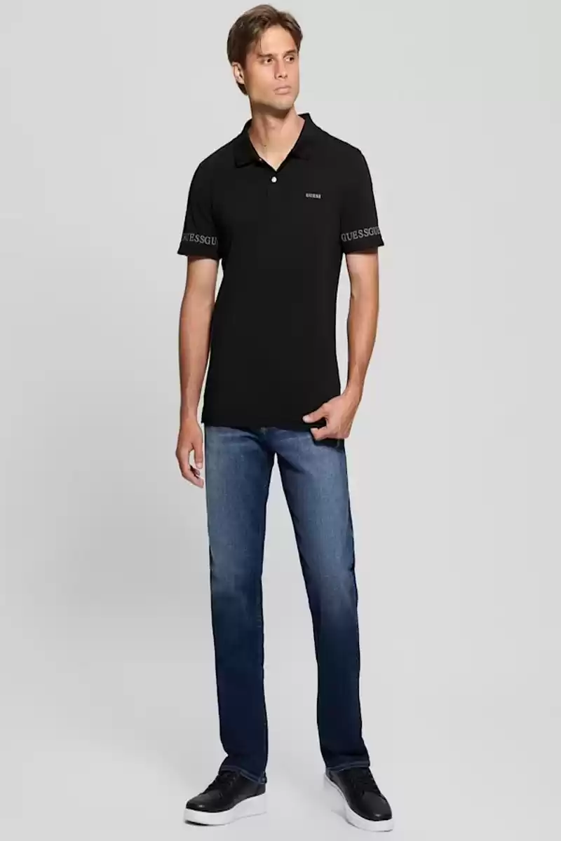 Guess Erkek Siyah Polo T-Shirt