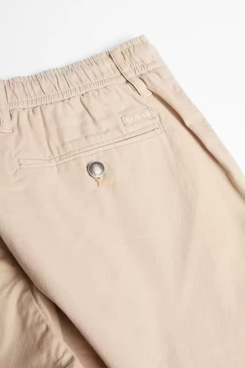 Guess Erkek Richie Beli Bağcıklı Kahverengi Pantolon