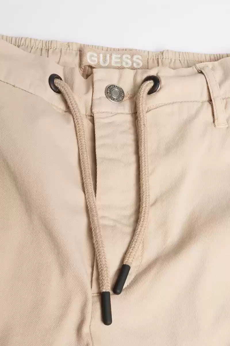 Guess Erkek Richie Beli Bağcıklı Kahverengi Pantolon