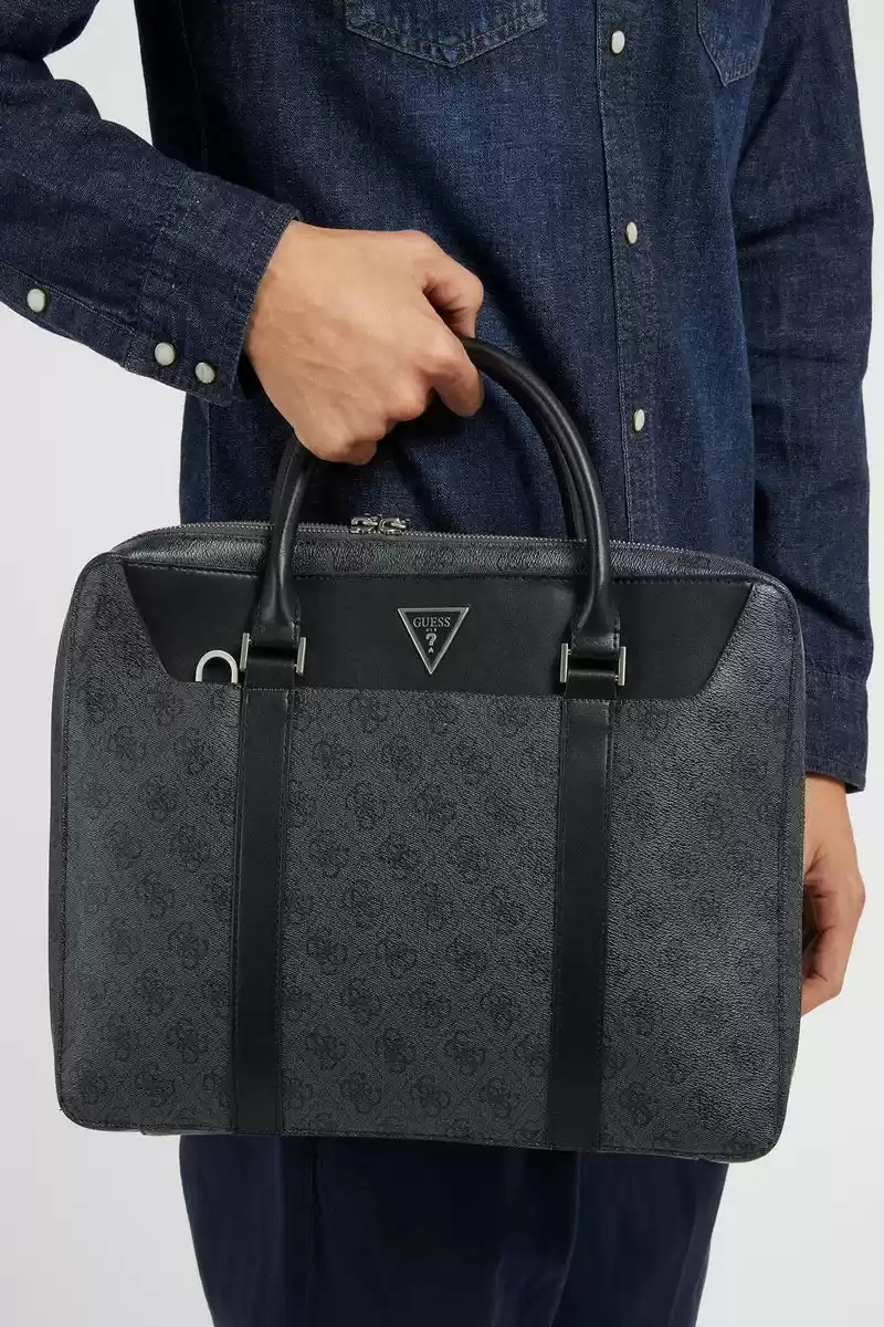 Guess Erkek Siyah 4G Logolu Vezzola Çanta