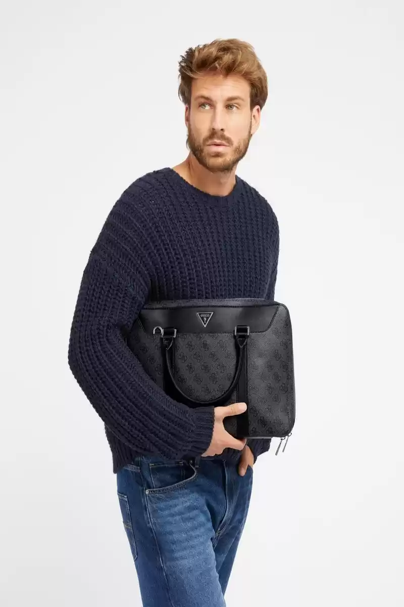 Guess Erkek Siyah 4G Logolu Vezzola Çanta