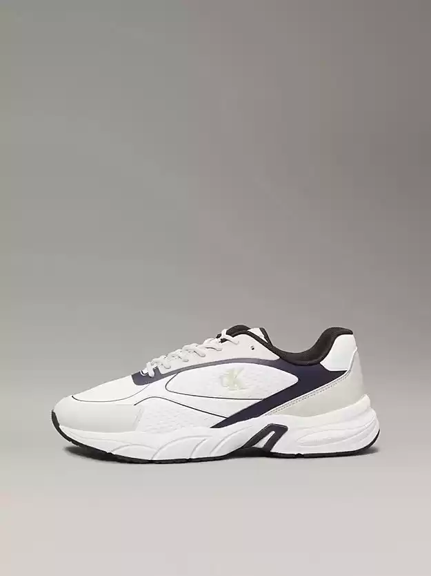 Calvin Klein   Erkek  Beyaz Kalın  Tabanlı Sneaker