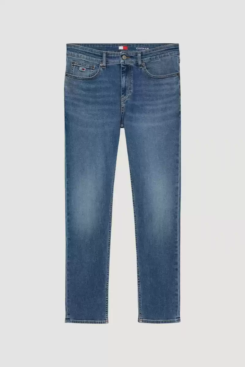 Tommy  Hlfiger Erkek Scanton  Lacivert İnce Kot Pantolon