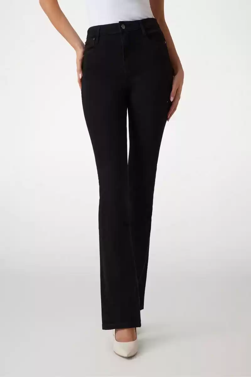 Guess Kadın Sexy Flare İspanyol Paça Siyah Kot Pantolon