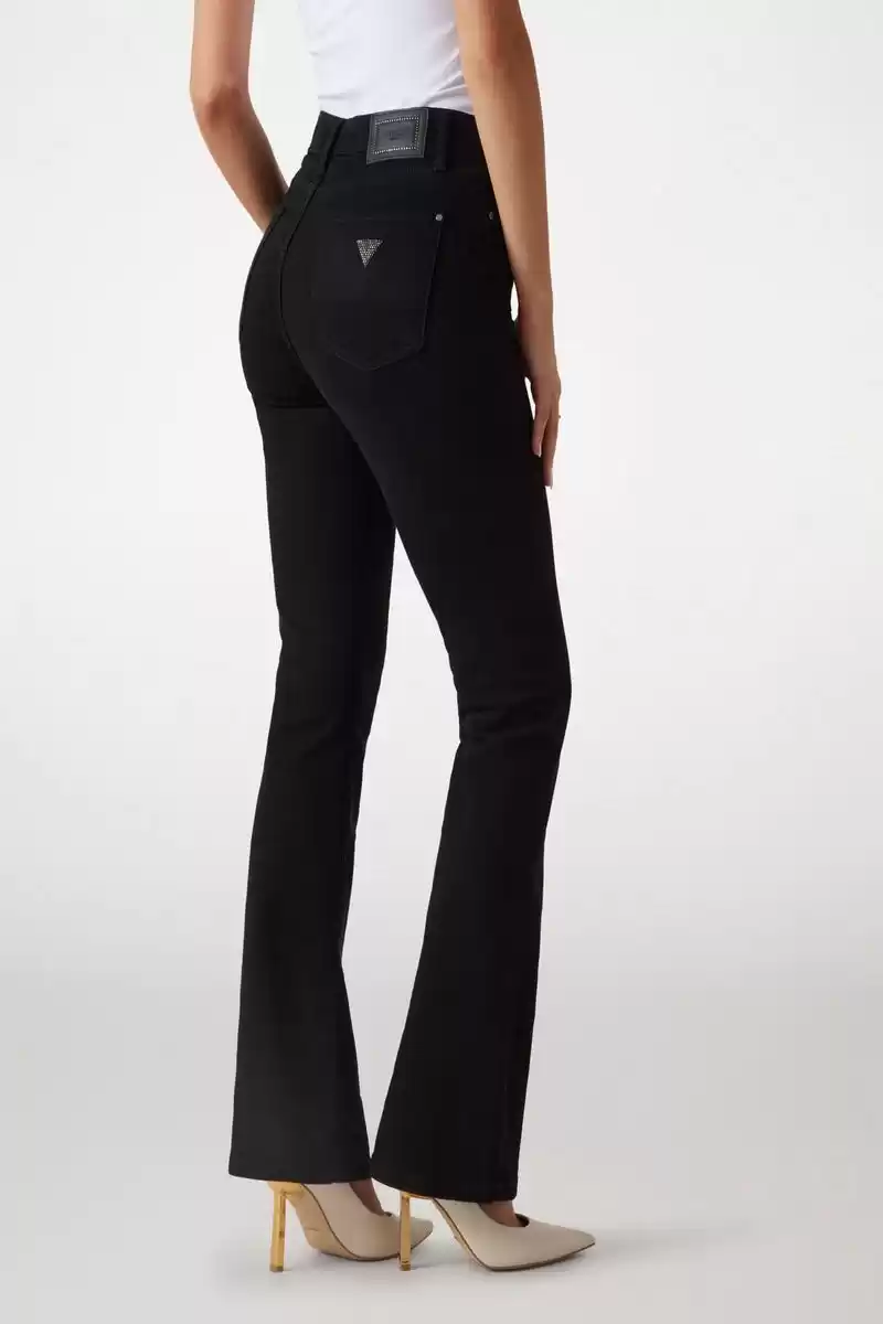 Guess Kadın Sexy Flare İspanyol Paça Siyah Kot Pantolon