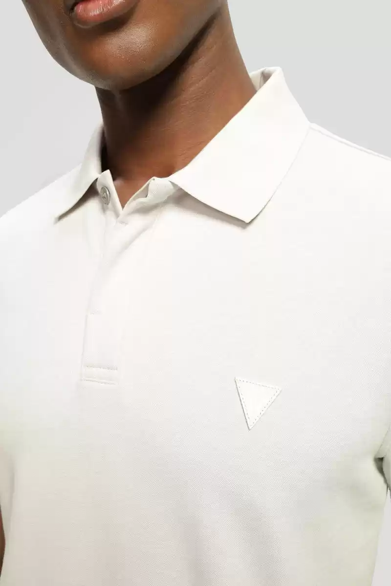 Guess Erkek Beyaz Polo Yaka T-Shirt