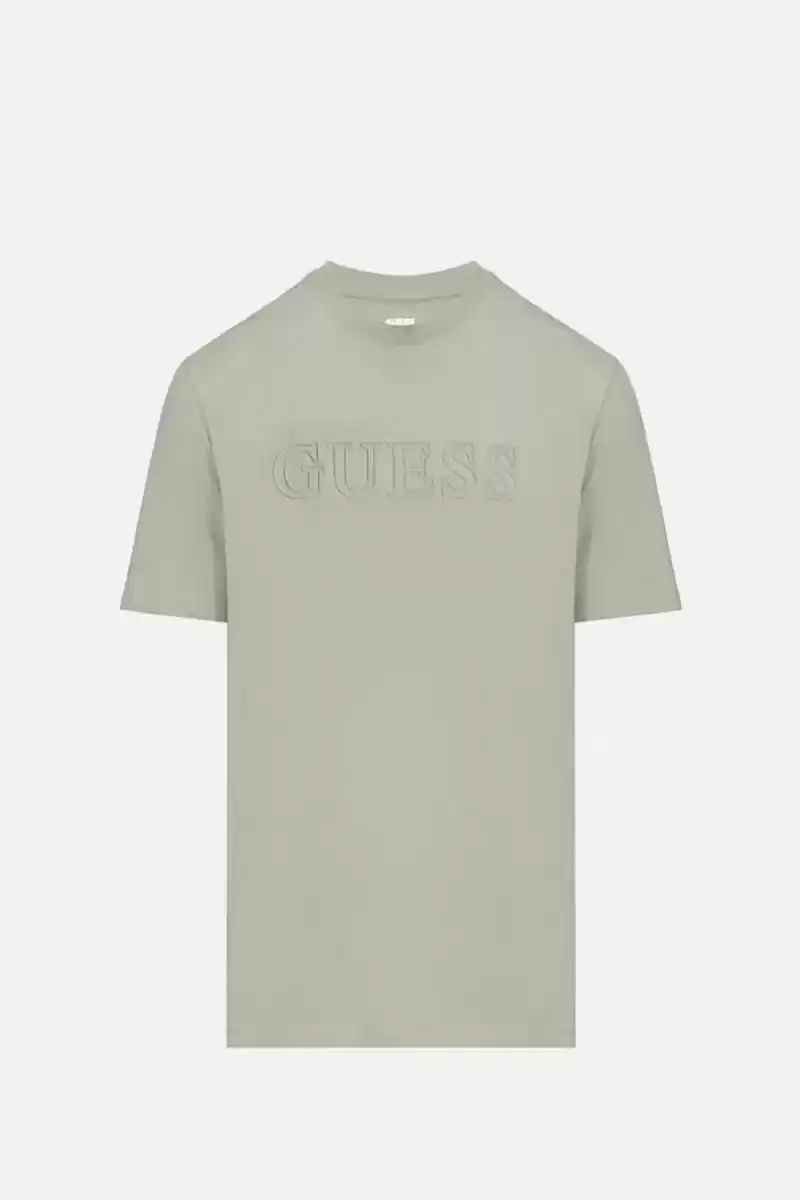 Guess Erkek Alphy Önü Logolu Yeşil T-Shirt