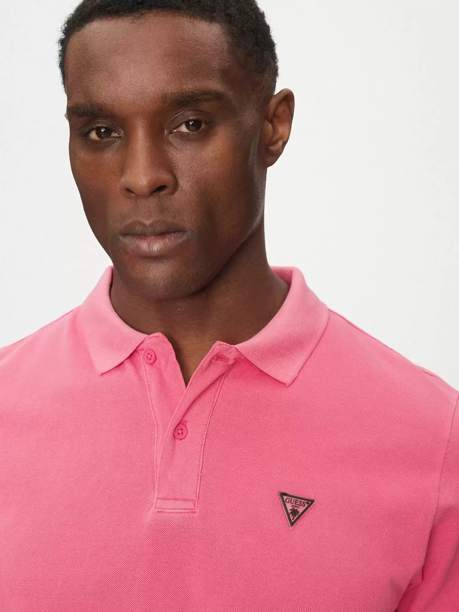 Guess Erkek Pembe Polo Tişört