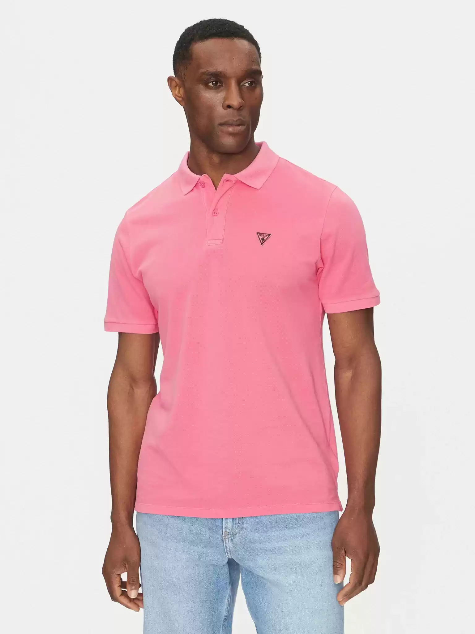 Guess Erkek Pembe Polo Tişört