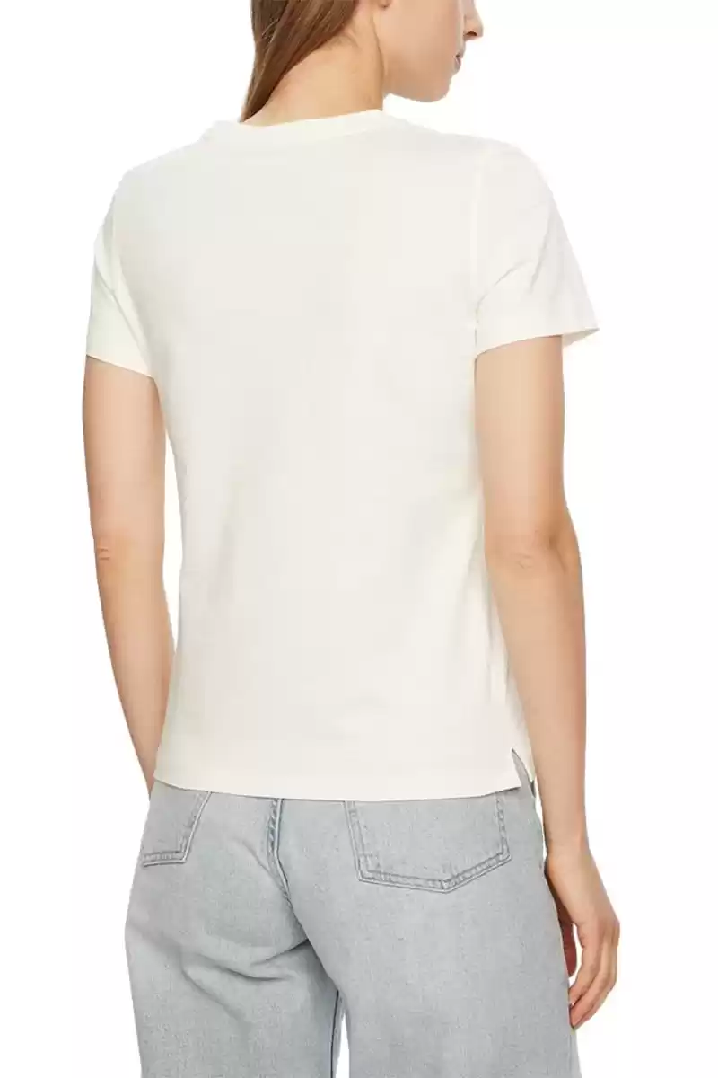 Guess Kadın Taşlı Love Logolu Beyaz T-Shirt