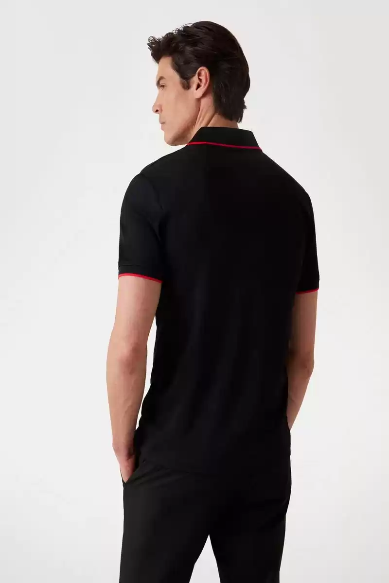 Guess Erkek Siyah Polo Yaka T-Shirt