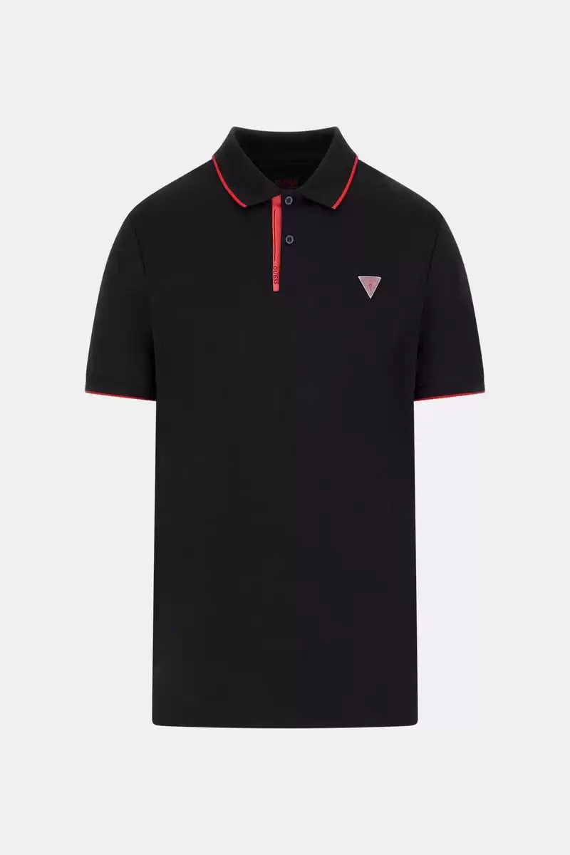 Guess Erkek Siyah Polo Yaka T-Shirt